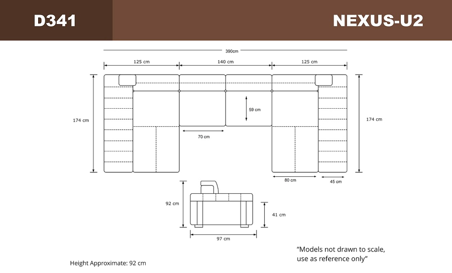 Nexus - U2 - Leather Sofa Lounge Set